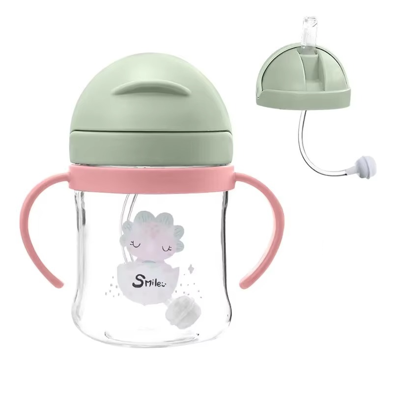 BowLift | 8.5 oz Baby Training Cup with Double Handles and Flip Lid Leakproof Design