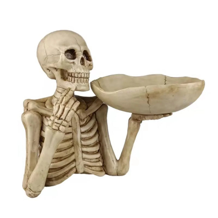 BowLift | SkullServe | Skull Decor Tray made of Resin | Gothic & Halloween Accent | Versatile Use