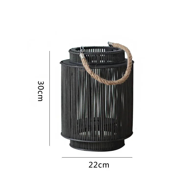 Imitation Bamboo LED Candle Lantern Bowlift