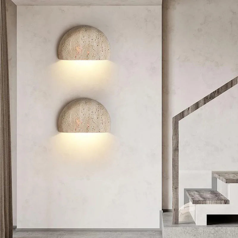 BowLift | Wabi-Sabi Stone Retro Wall Lamp Living Room Hallway Bedroom