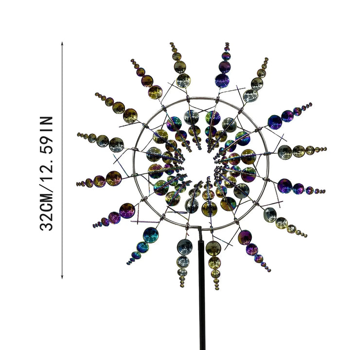 BowLift | Unique Solar-Powered Kinetic Metal Windmill Spinner - Magical Wind Collectors for Patio, Garden, Lawn Outdoor Decoration