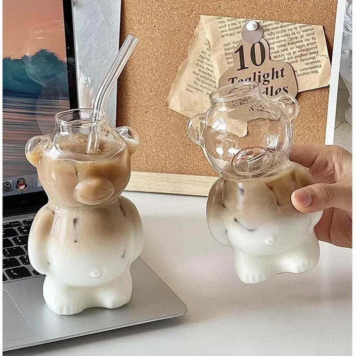 BowLift | Happy Bear Glass Coffee Mug
