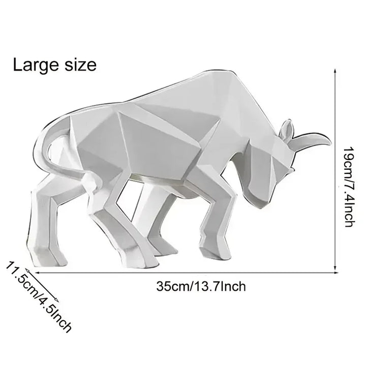 BowLift | ToroArte Bull Sculpture | Nordic Design | Resin Figure Modern | 35 cm / 26 cm