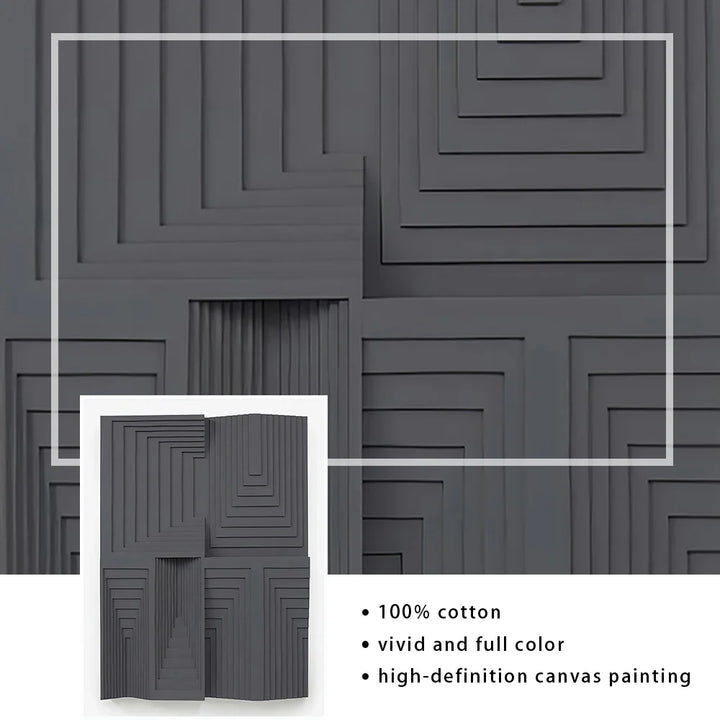 Modern Aesthetics Abstract 3D Effect Wall Art Fine Art Canvas Prints Pictures For Living Room Bedroom Contemporary Interior Decor | Bowlift