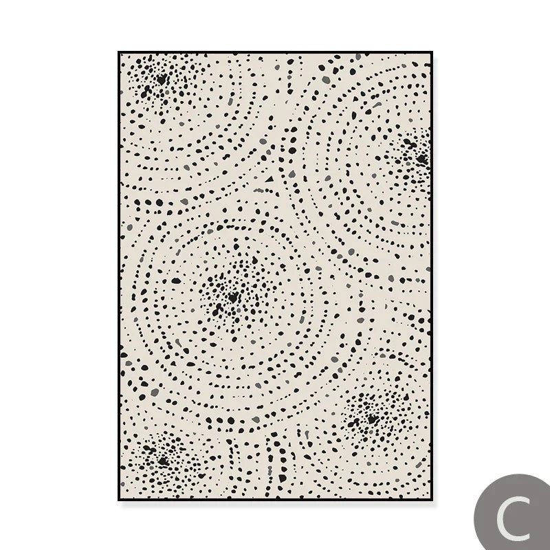 Sun Sea Circles Minimalist Line Art Black White Wall Art Fine Art Canvas Prints Pictures For Modern Living Room Bedroom Home Decor | Bowlift