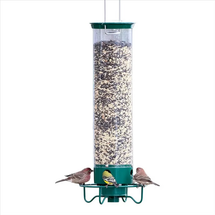 BowLift | Metal Window Bird Feeder with Weight-Activated Rotating Perch and Seed Capacity