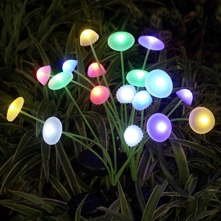 BowLift | MushGlow Solar Garden Lights | Jellyfish & Mushroom Design | Solar Powered & Weatherproof