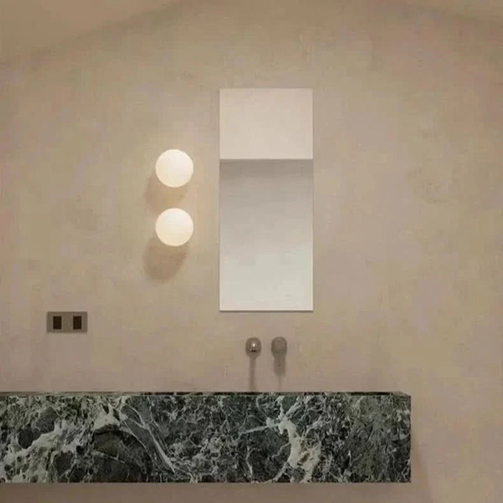 BowLift | Modern White Milk Glass Circular Wall Light