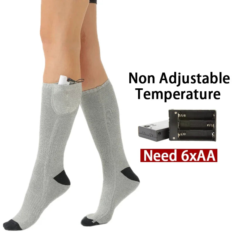 BowLift | Electric Heated Socks | USB Heating Socks for Women & Men | 3 Heat Levels | Ideal for Skiing, Cycling & Outdoor | ThermaStep