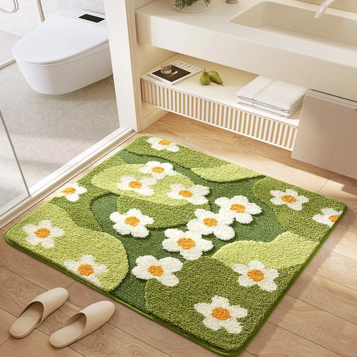 Flower Garden Bath Mat | Bowlift