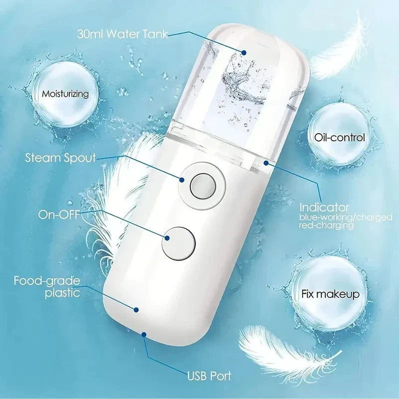 BowLift | Mistiva Facial Steamer | Nano Mist & USB | Cordless | 30 ml Tank