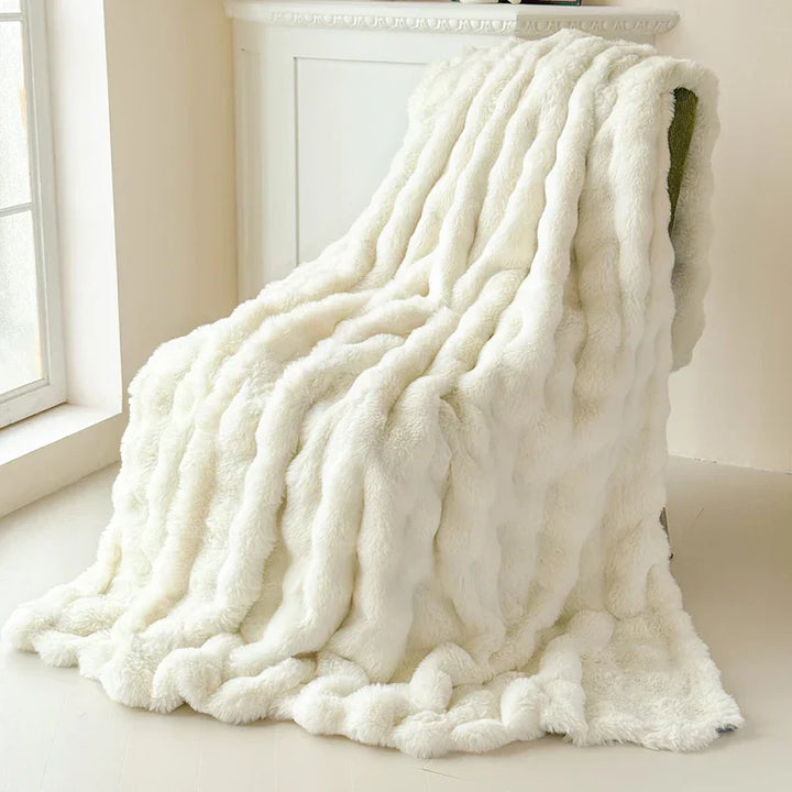 BowLift | CosyLuxe Plush Blanket Double Layer Extra Thick Soft Rabbit Fur Imitation Easy Care