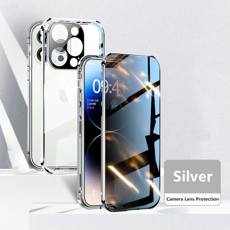 BowLift | Double Sided Magnetic Glass Anti-Peep Mobile Case