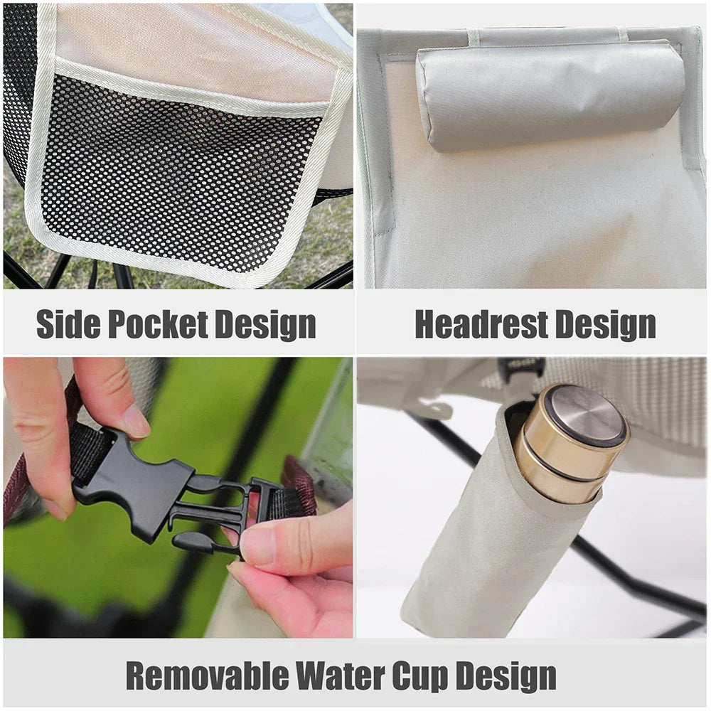 BowLift | CampEase Folding Chair Outdoor | Strong and lightweight for camping, beach, and garden
