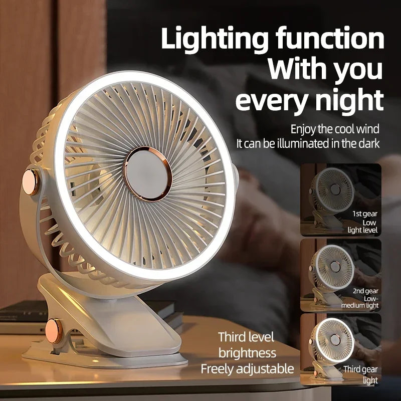 Multi-Angle Outdoor Clip-On Rechargeable Cooling Fan | Bowlift
