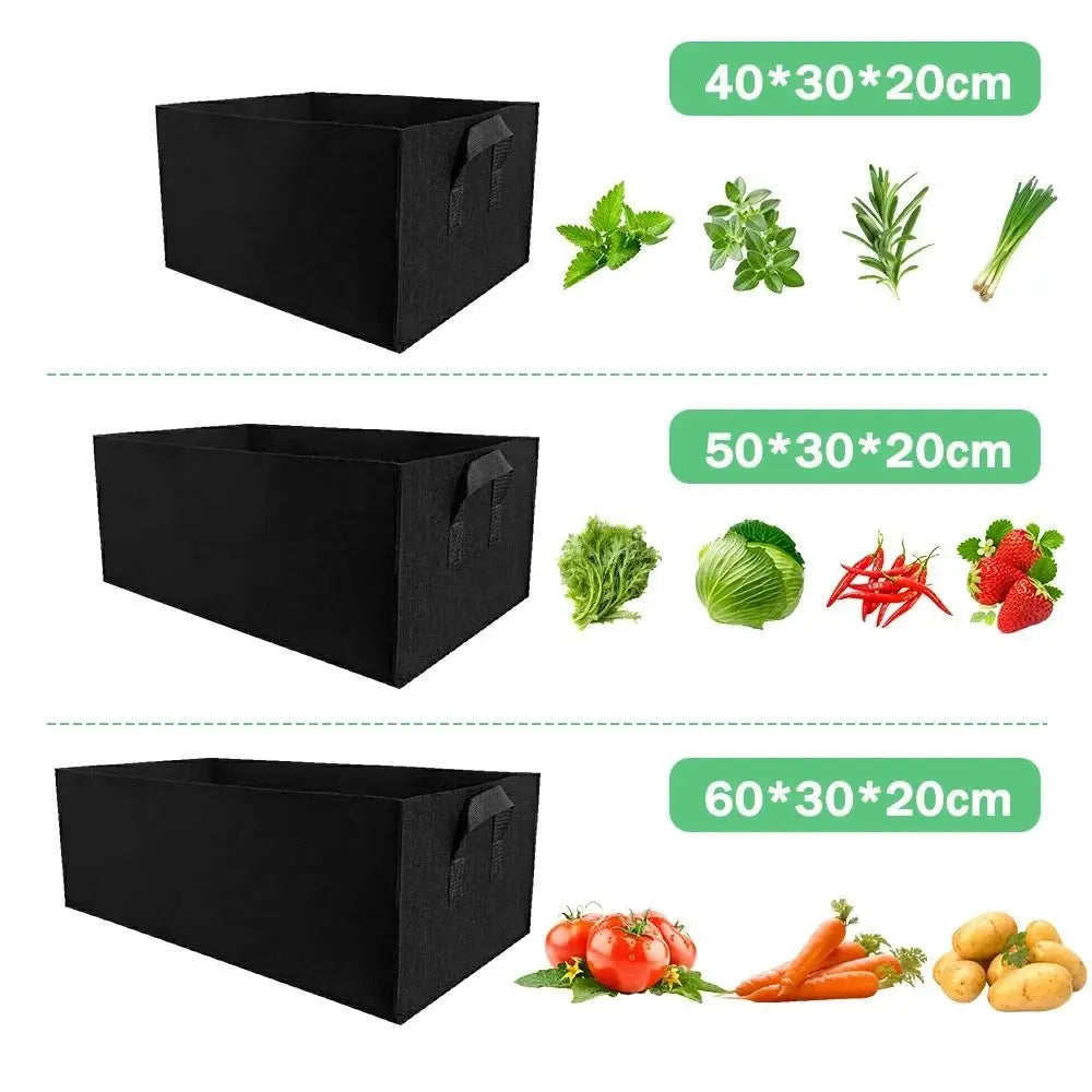 BowLift | Florabrix Plant Bag | Rectangular Planting Bag Made of Non-Woven Fabric | With Handles & Drainage | For Vegetables, Flowers & Herbs