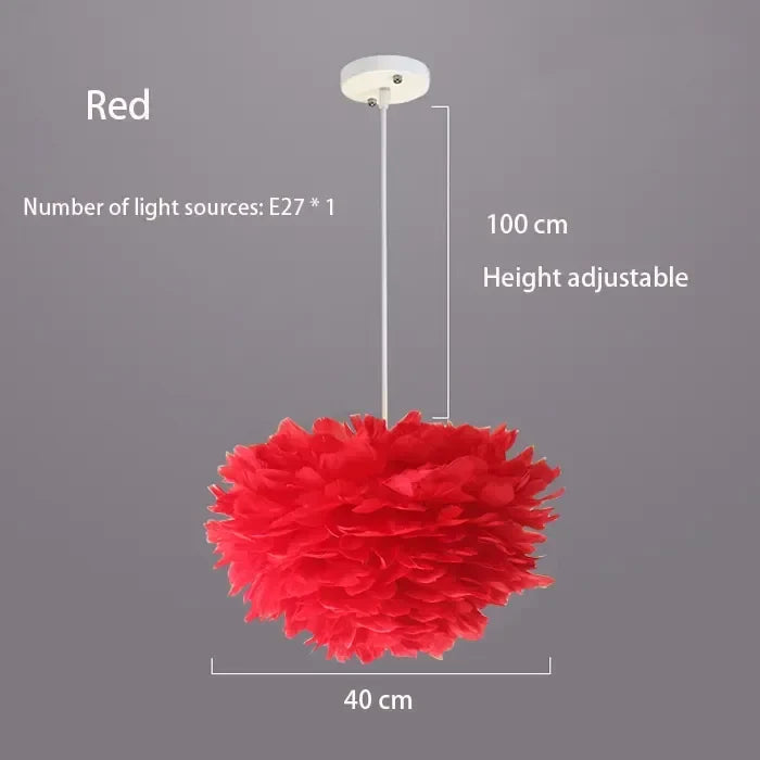 BowLift | Scandinavian Feathers Pendant Lamp with Modern LED
