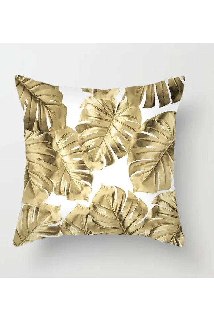 Yellow Leaf Polyester Pillowcase | Bowlift