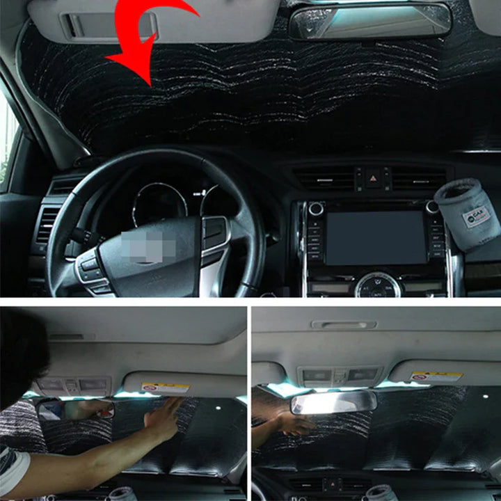 BowLift | SOLVEX Auto Sunshade | UV Protection & Heat Protection for Front and Rear Windows | Reflective Aluminum Foil | Universally Compatible