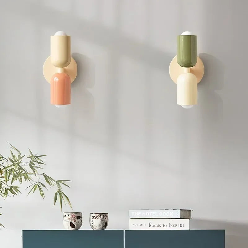 BowLift | Nordic LED Wall Lamp Modern Minimalist Cream Double Head Lights For Living Room Bedroom Besides Study Indoor Decoration Fixture