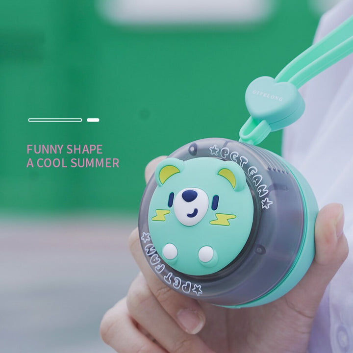 Cartoon Animal Mini Kids Neck Fan | Bowlift