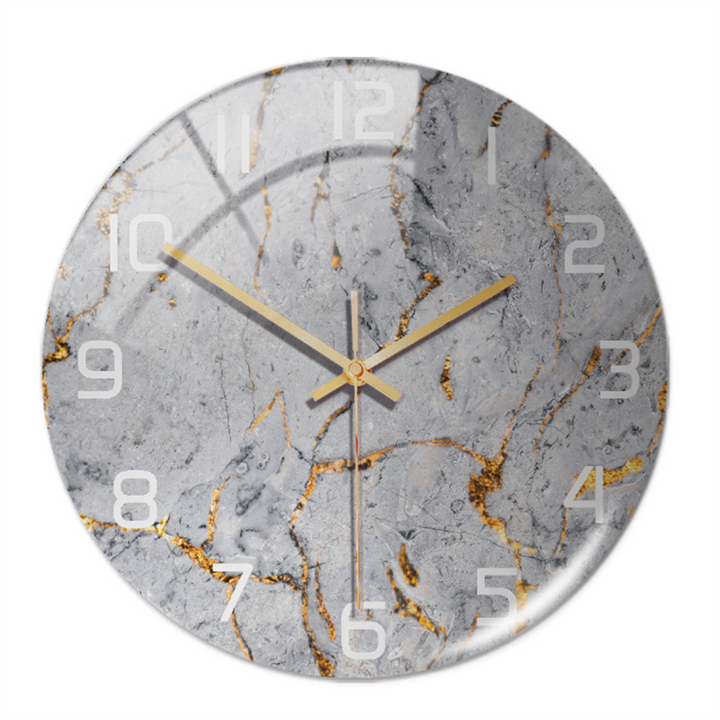 BowLift | Stylish Marble Wall Clock with Silent Mechanism
