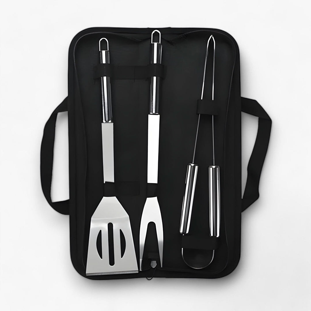 BowLift | Stainless Steel BBQ Grill Tool Set with Carrying Case