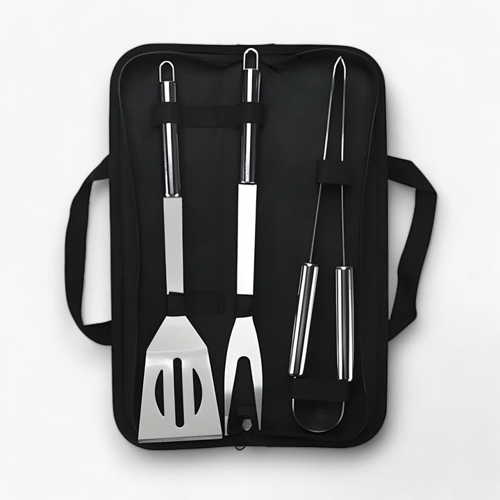 BowLift | Stainless Steel BBQ Grill Tool Set with Carrying Case