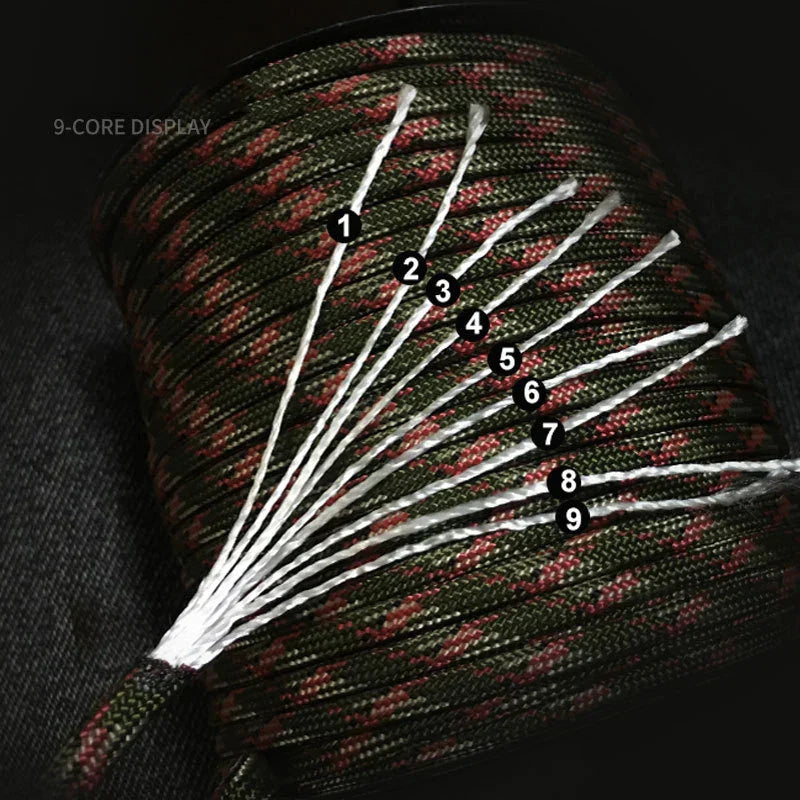 BowLift | 100m Survival Paracord – 9-Core Military 550 Paracord Rope for Outdoor & Crafting