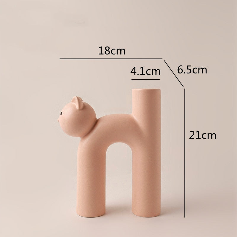 Ceramic Cat Vase | Bowlift