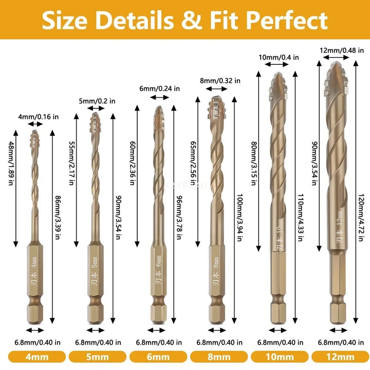 BowLift | Titanium Steel Cross Drill Bit