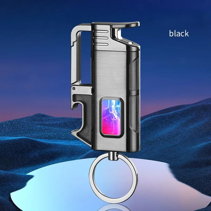 Modern Windproof Metal  Bottle Opener Keychain Lighter | Bowlift