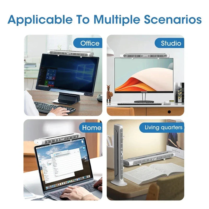 BowLift | USB Rechargeable Portable Desk & Monitor Clip-On Air Conditioner