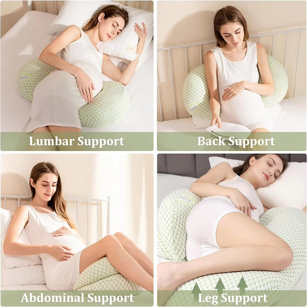 ComfyMama U-shaped pregnancy pillow – Full body support & washable cover | Bowlift