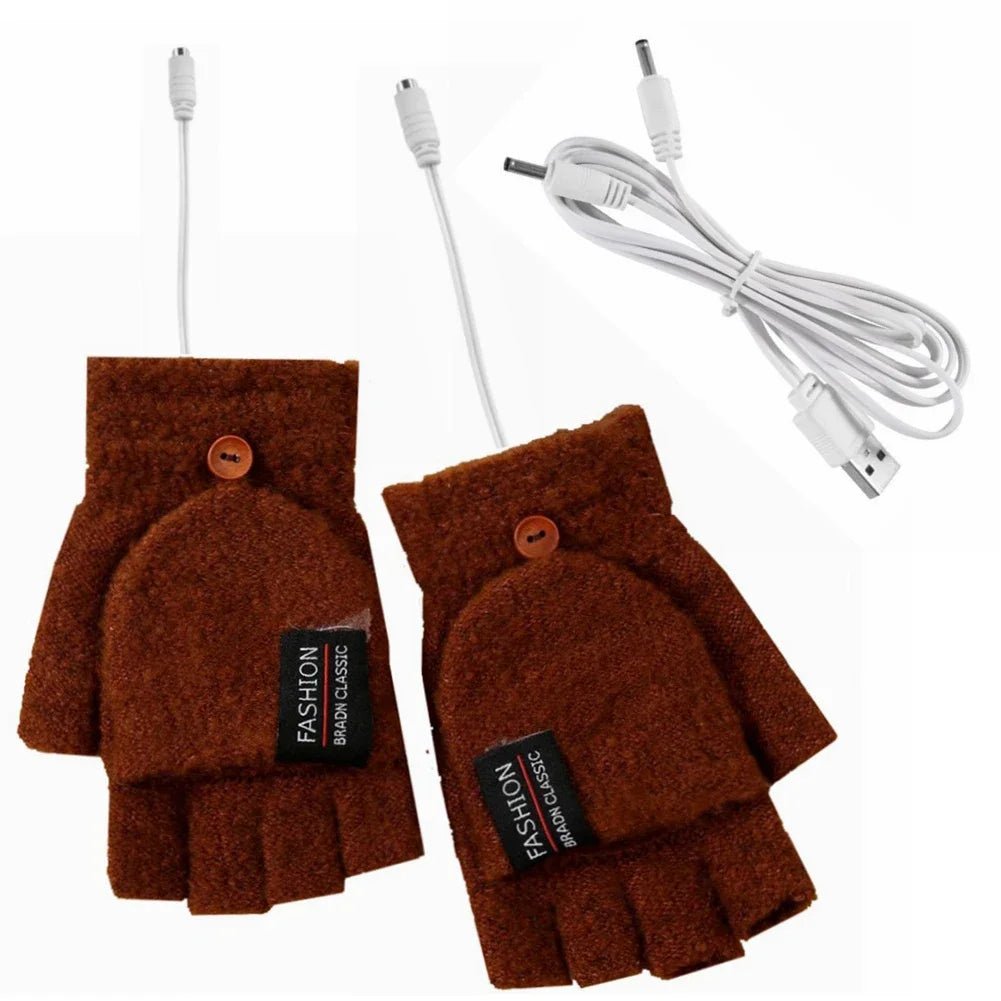 BowLift | ThermoLoom USB heating gloves | 3 heat levels | Soft knit material | Unisex one size