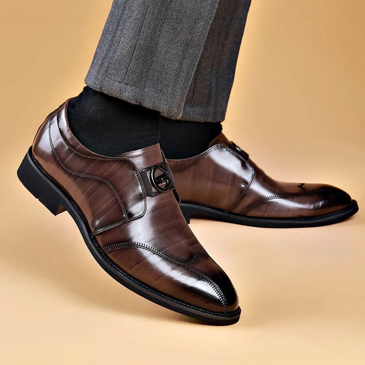 BowLift | Men's Leather Shoes Stylish Men's Shoes Pointed Oxford Wedding Leather Men's Dress Shoes Gentleman Office Man Shoe