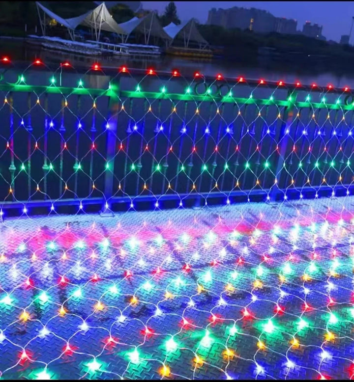 BowLift | LED Net String Lights Luminet | 96–320 LEDs | Warm White, White & Colorful | 8 Lighting Modes | 220V EU Plug | For Christmas, Wedding & Garden