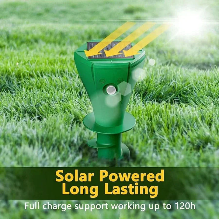 BowLift | SOLAR MOLE REPELLER – Solar-powered mole repellent with 3 vibration modes & IP65 for effective garden protection