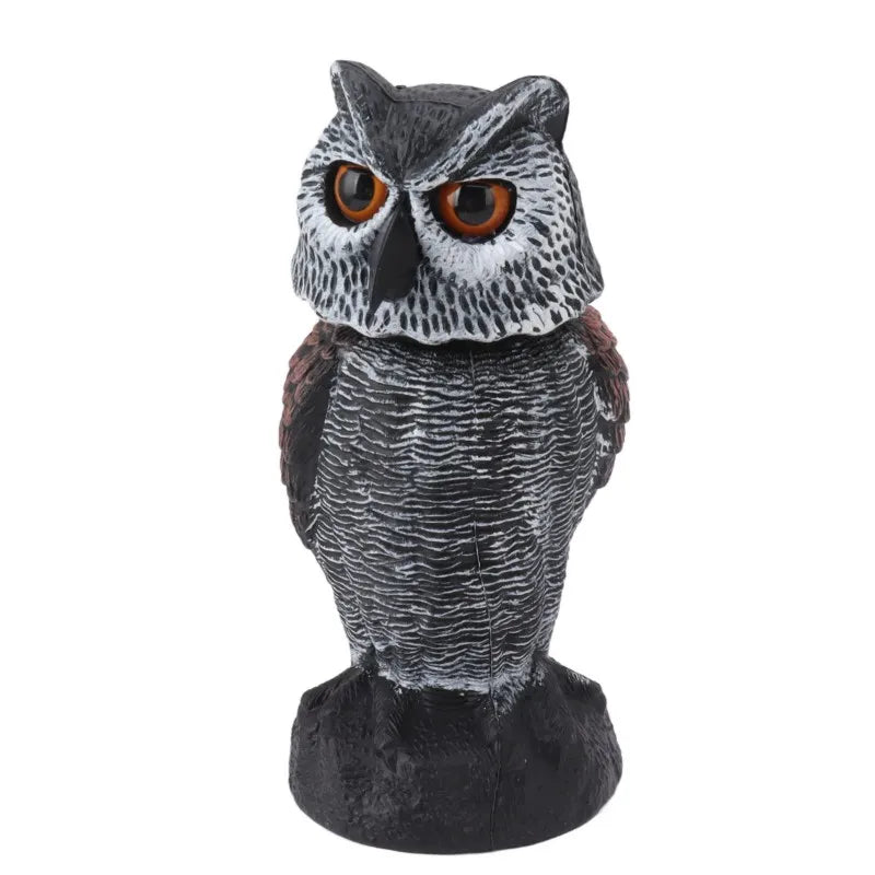 BowLift | Aviron Bird Deterrent Owl | Movable Head & Wind Blade | Natural Repellent | For Garden & Balcony