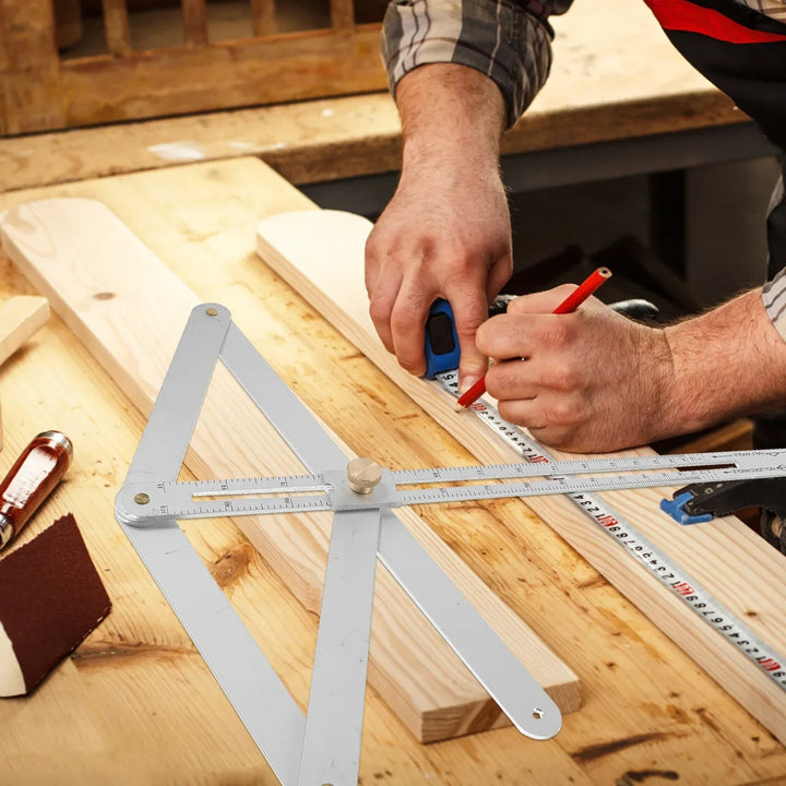 Adjustable angle ruler made of alloy, 45 cm | Bowlift
