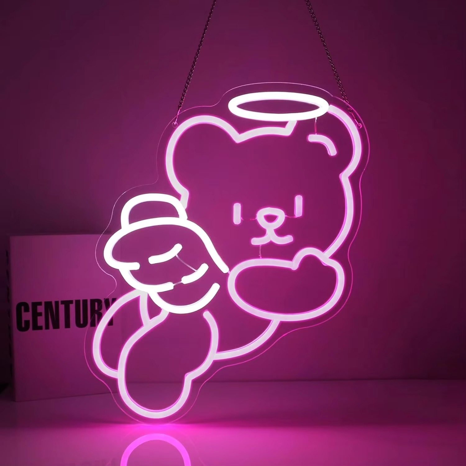 BowLift | Charming Bear Neon Light with Dimmer - USB Powered Wall Decor