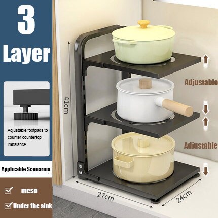 BowLift | Easy Stack Adjustable Multi-layer Corner Rack