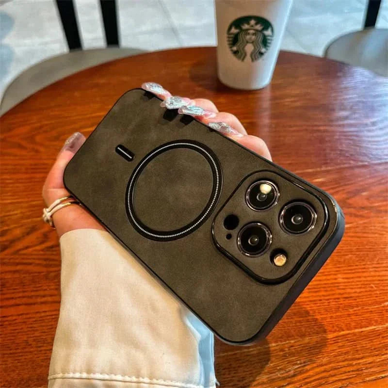BowLift | Deer Leather iPhone Case MagSafe Wireless Charging