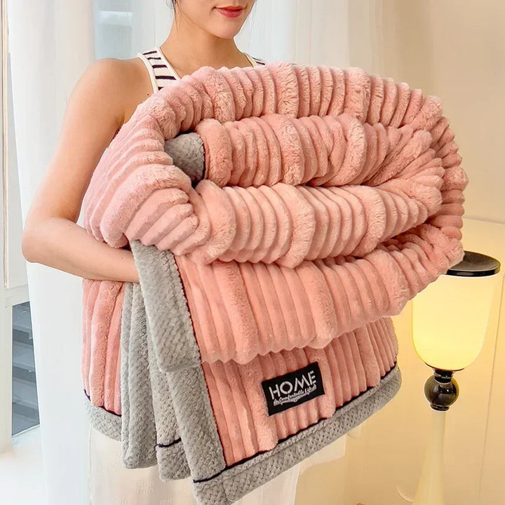 BowLift | Cuddly Blanket BunnySoft | Extra Thick & Warm | Coral Fleece | Double-Sided Soft