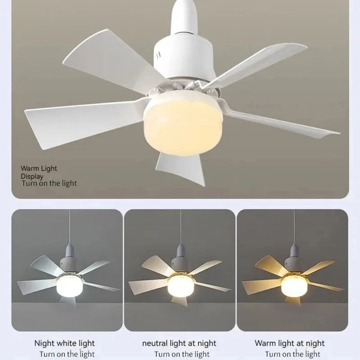 30W E27 Ceiling Fan Light with Remote - LED Dimming Function, Intelligent Silent Fan for Bedroom & Living Room | Bowlift