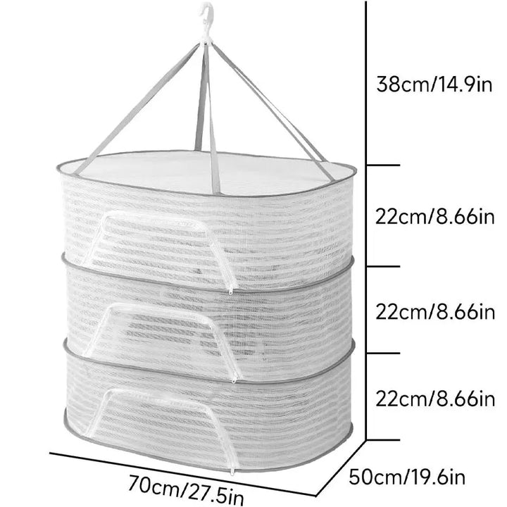 BowLift | FlexiDry Drying Net | Foldable & Compact | Quick-Drying Mesh Design | 3 Levels