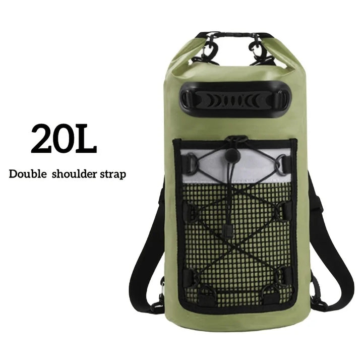 BowLift | Waterproof Dry Bag AQUARIX Motion | 10/20/30 L | Rolltop & Shoulder Strap | For Kayak, Beach & Trekking