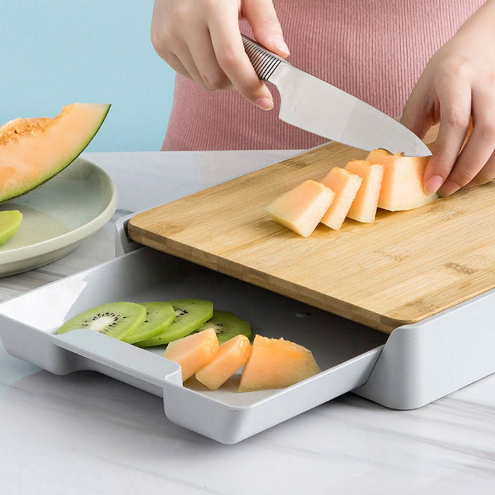 BowLift | SliceTray – Multifunctional storage tray for cutting boards