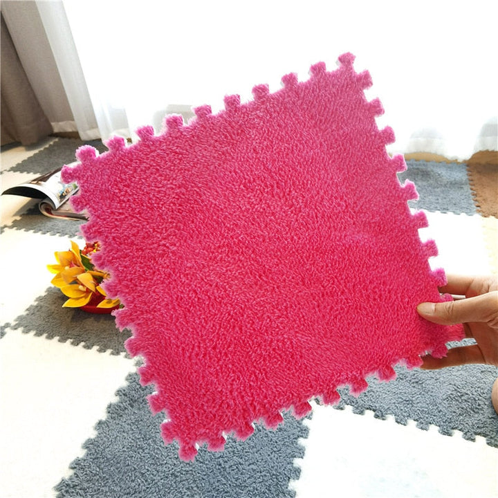 DIY Winter Plush Puzzle Mat | Bowlift