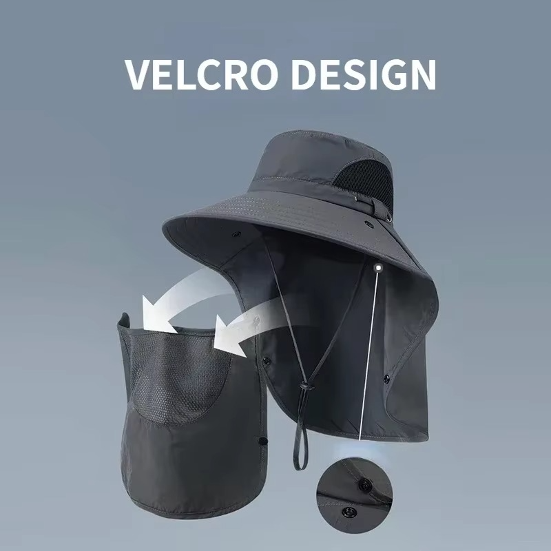 BowLift | UV Protection Outdoor Sun Hat with Wide Brim and Neck Flap for Hiking, Fishing, and Camping
